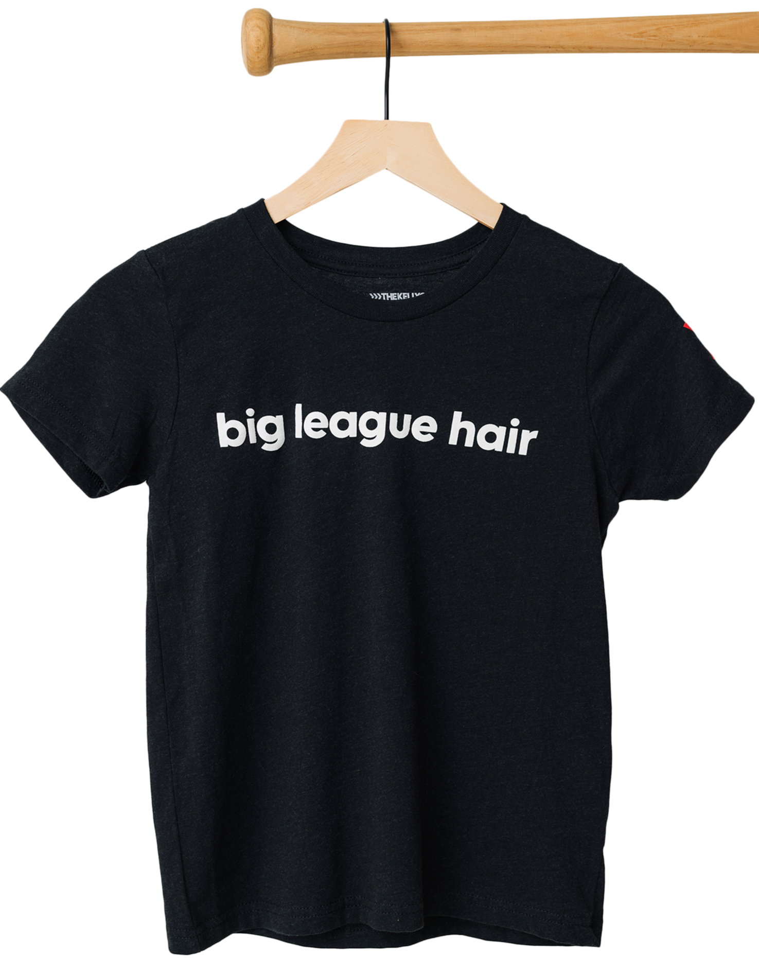 youth-big-league-hair-black-tee